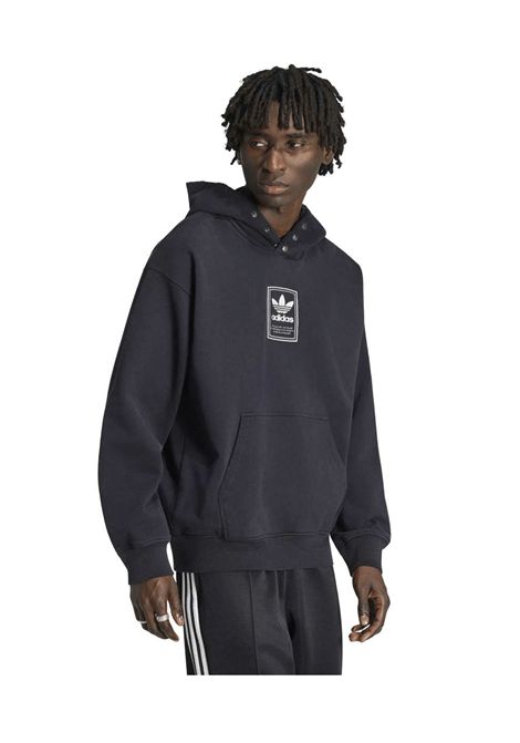 Felpa Adidas Originals Elevated GFX con Cappuccio Nero Uomo ADIDAS ORIGINALS | Felpe | KW4402-