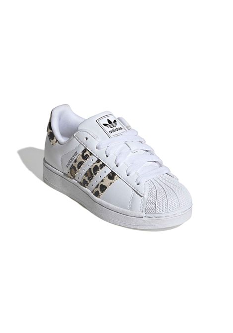 Scarpe Adidas Originals Superstar II Bianco Animalier Ragazzi ADIDAS ORIGINALS | Sneakers | LA7765-