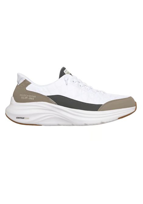 Scarpe Skechers Slip-ins Contour Foam Cozy Fit Bianco Tortora Uomo SKECHERS | Scarpe Skechers | 232619-WTP