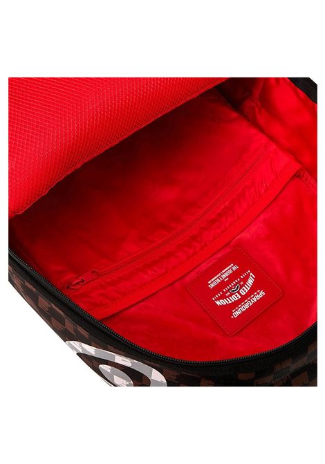 Sprayground Brown And Cream Drip Check Shark Backpack Brown Cream Unisex SPRAYGROUND | Backpacks | 910B8552NSZ-
