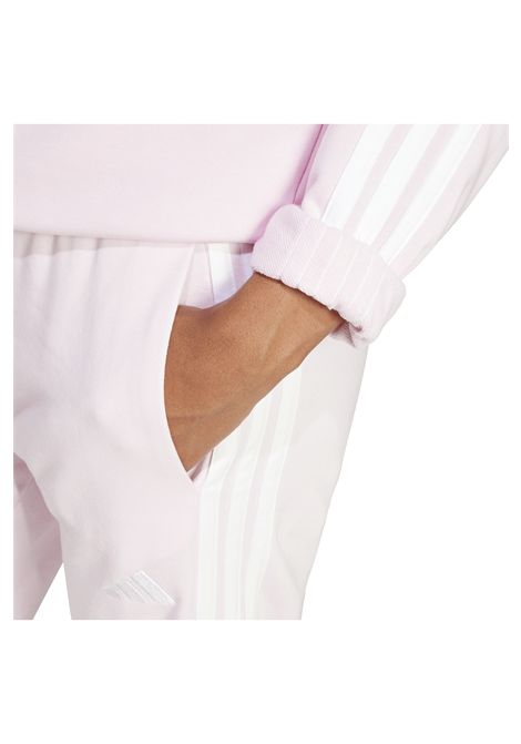 Adidas Essentials 3 Stripes French Terry Sweatshirt Pink White Women ADIDAS CORE | Sweatshirts | JD5294-