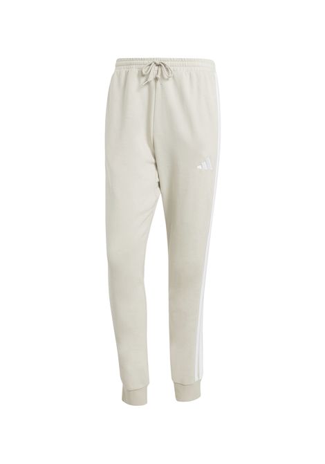 Adidas Essentials French Terry Tapered Cuff 3 Stripes Pants Wonalu White Men ADIDAS CORE | Pants | JE6353-