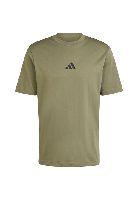 T-shirt Adidas Essentials Small Logo Single Jersey Verde Oliva Uomo ADIDAS CORE | T-shirt | JF1097-