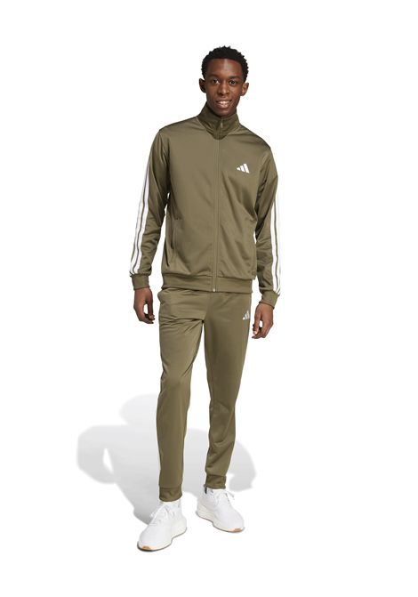 Tuta Adidas Basic 3-Stripes Tricot Verde Oliva Uomo ADIDAS CORE | Track | JW6226-