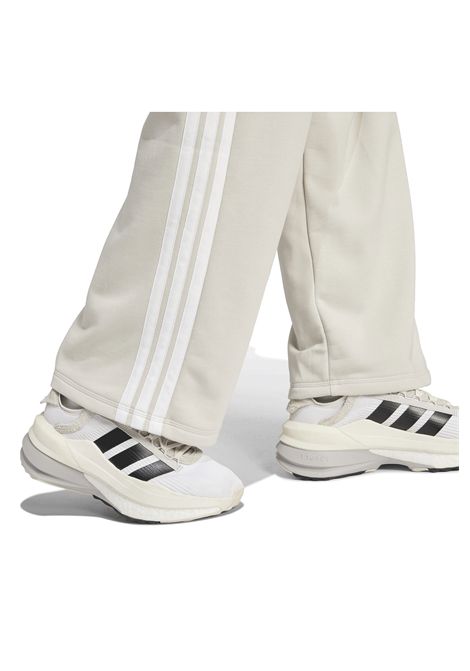 Pantaloni Adidas Essentials 3 Stripes Open Hem French Terry Beige Bianco Donna ADIDAS CORE | Pantaloni | JW7177-