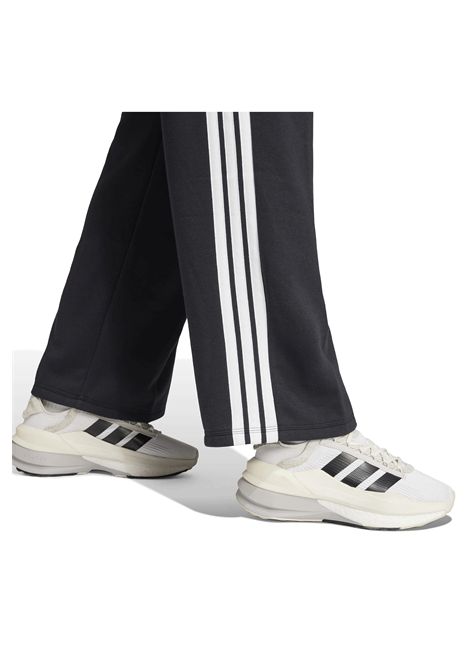 Pantaloni Adidas Essentials 3 Stripes Open Hem French Terry Nero Bianco Donna ADIDAS CORE | Pantaloni | JW7182-