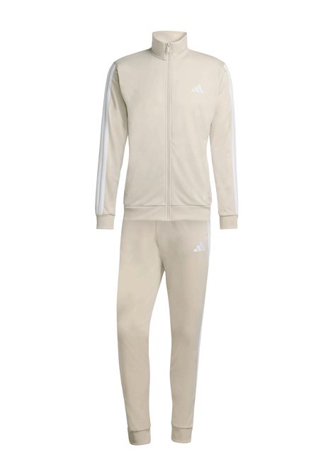 Adidas Basic 3-Stripes Tricot Tracksuit Beige White Men ADIDAS CORE | Tracksuits | KR5358-