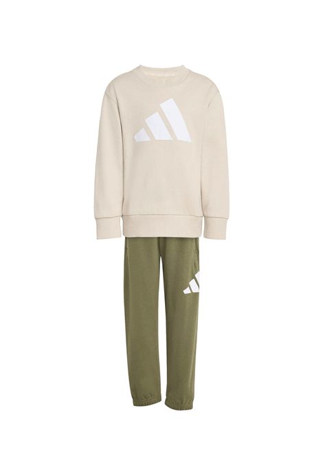 Adidas Essentials French Terry Jogger Set Beige Olive Green Kids ADIDAS ORIGINALS | Tracksuits | KB9668-