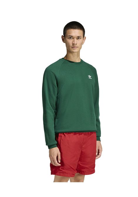 Felpa Adidas Originals Trefoil Essentials French Terry Girocollo Verde Uomo ADIDAS ORIGINALS | Felpe | KD1309-