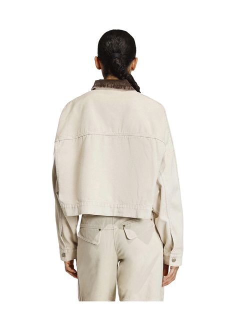 Adidas Originals Canvas Tracktop Jacket Beige Women ADIDAS ORIGINALS | Jackets | KE1069-