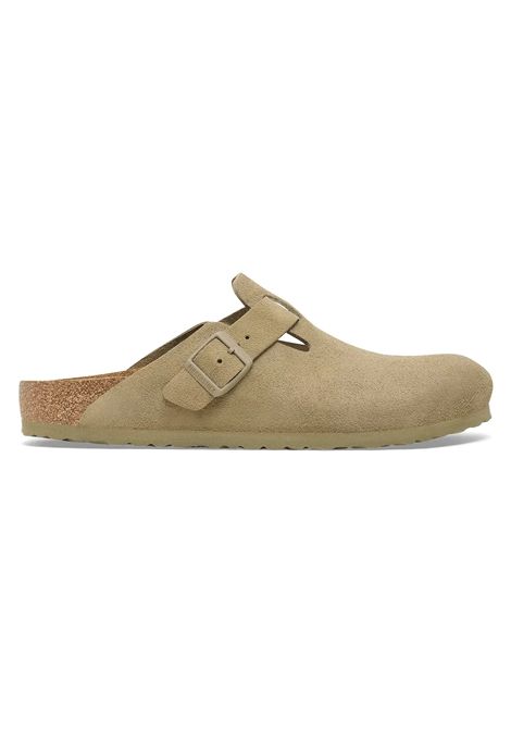 Sandali Birkenstock Boston Suede Leather Faded Khaki Unisex BIRKENSTOCK | Sandali | 1025844-KHAKI