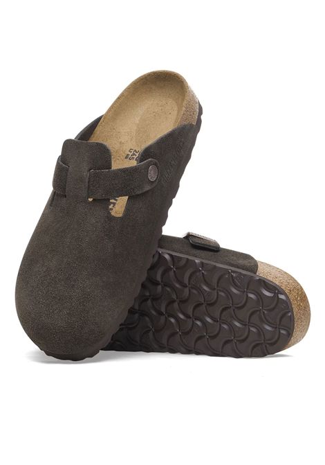 Birkenstock Boston Suede Leather Sandals Mocca Unisex BIRKENSTOCK | Sandals | 1027460-MOCCA
