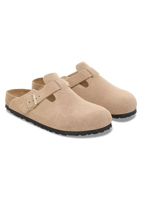 Birkenstock Boston Suede Leather Sandals Sandcastle Unisex BIRKENSTOCK | Sandals | 1030883-SAND