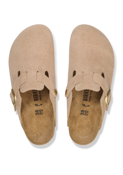 Birkenstock Boston Suede Leather Sandals Sandcastle Unisex BIRKENSTOCK | Sandals | 1030883-SAND