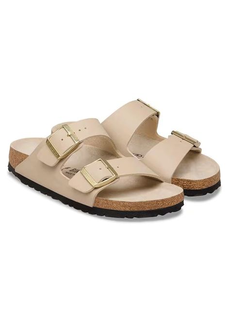 Sandali Birkenstock Arizona Birko-Flor Triples Beige Unisex BIRKENSTOCK | Sandali | 1031438-SAND