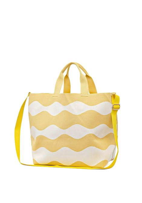 Blauer Knitted S Beach Bag White Yellow Women BLAUER | Bags | BASKET01-BEIGE