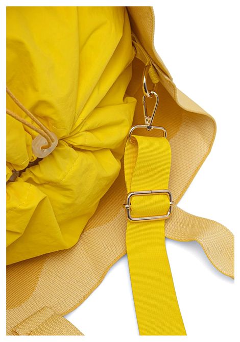 Blauer Knitted S Beach Bag White Yellow Women BLAUER | Bags | BASKET01-BEIGE