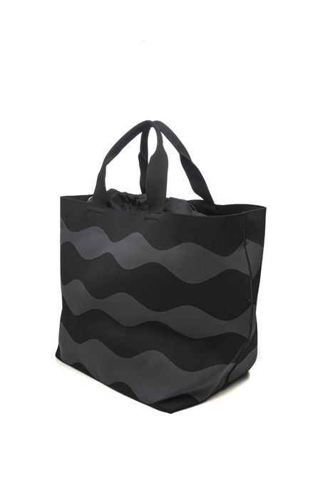 Blauer Knitted S Beach Bag Black Grey Women BLAUER | Bags | BASKET01-BLACK