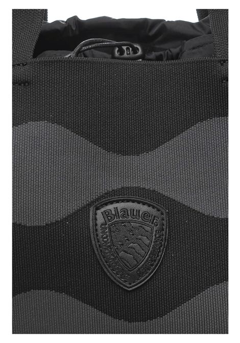 Blauer Knitted S Beach Bag Black Grey Women BLAUER | Bags | BASKET01-BLACK