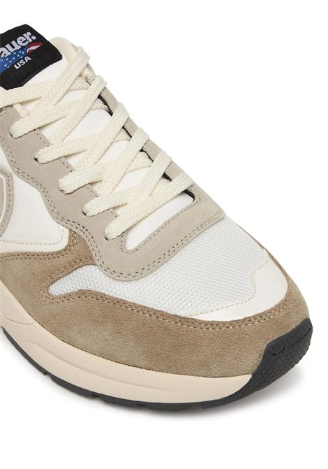 Scarpe Blauer Ray02 Bianco Beige Uomo BLAUER | Sneakers | RAY02-BEIGE