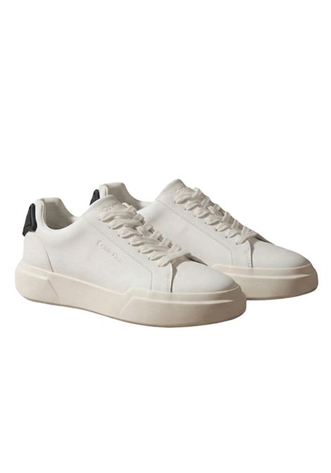 Scarpe Calvin Klein Chunky Cupsole LaceUp Rubber BT Bianco Nero Uomo CALVIN KLEIN | Sneakers | HM0HM02206-01W