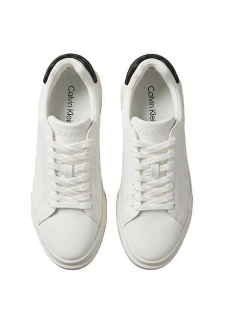 Scarpe Calvin Klein Chunky Cupsole LaceUp Rubber BT Bianco Nero Uomo CALVIN KLEIN | Sneakers | HM0HM02206-01W