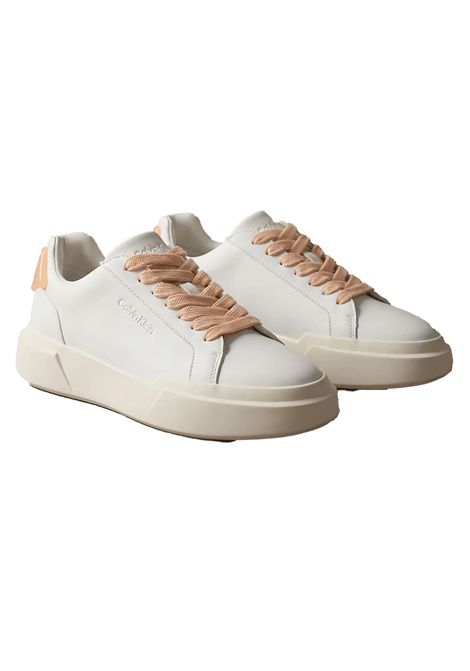 Calvin Klein Chunky Cupsole LaceUp Rubber BT Shoes White Powder Pink Women CALVIN KLEIN | Sneakers | HW0HW03096-05Z