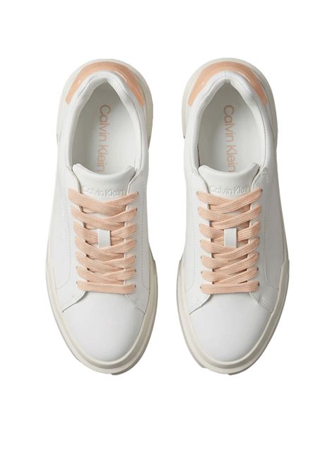 Calvin Klein Chunky Cupsole LaceUp Rubber BT Shoes White Powder Pink Women CALVIN KLEIN | Sneakers | HW0HW03096-05Z