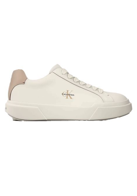 Tommy Hilfiger Chunky Cupsole LaceUp LTH Shoes White Beige Marshmallow Men CALVIN KLEIN | Sneakers | YM0YM01344-0LC