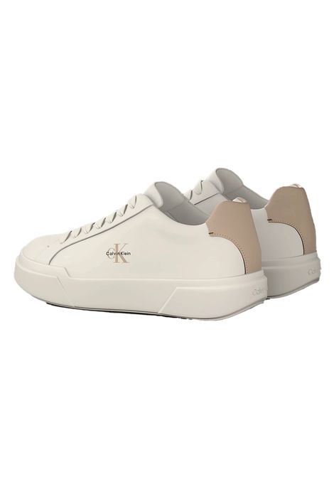 Tommy Hilfiger Chunky Cupsole LaceUp LTH Shoes White Beige Marshmallow Men CALVIN KLEIN | Sneakers | YM0YM01344-0LC