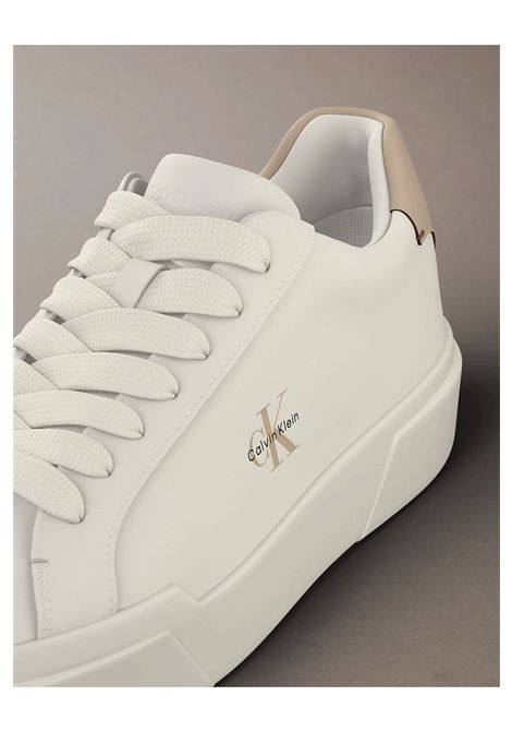 Tommy Hilfiger Chunky Cupsole LaceUp LTH Shoes White Beige Marshmallow Men CALVIN KLEIN | Sneakers | YM0YM01344-0LC