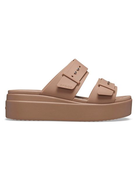 Sandali Crocs Brooklyn Low Wedge Latte Marrone Donna CROCS | Sandali | 207431-LATT