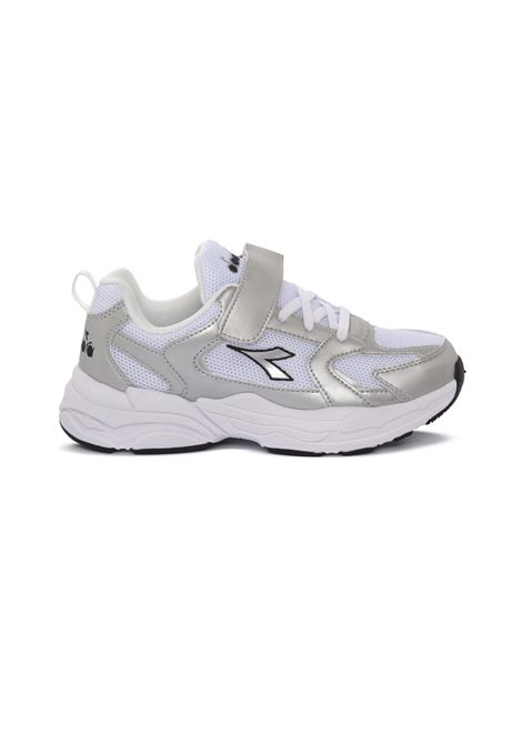Diadora Alley PS Shoes White Silver Kids DIADORA | Sneakers | 183486-C0516