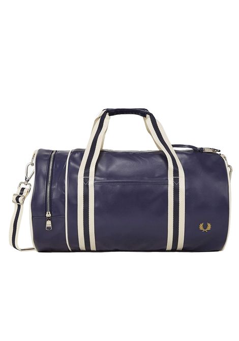 Borsone Fred Perry Classic Barrel Bag Blu Navy Ecru Unisex FRED PERRY | Borse | L7255-635