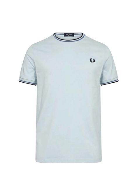 T-shirt Fred Perry Twin Tipped Celeste Uomo FRED PERRY | T-shirt | M1588V-96A