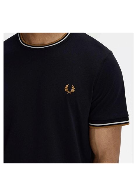 T-shirt Fred Perry Twin Tipped Nero Uomo FRED PERRY | T-shirt | M1588V-P69