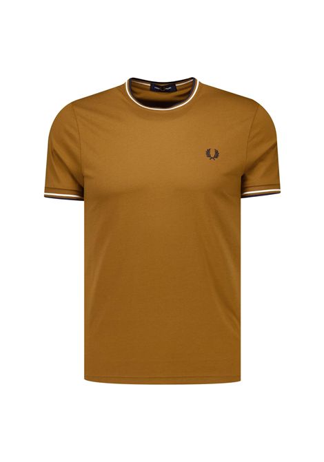 T-shirt Fred Perry Twin Tipped Caramello Uomo FRED PERRY | T-shirt | M1588V-V46