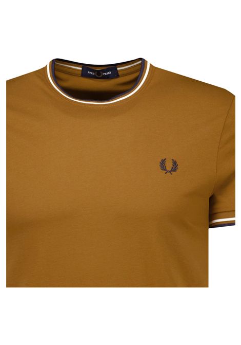 T-shirt Fred Perry Twin Tipped Caramello Uomo FRED PERRY | T-shirt | M1588V-V46