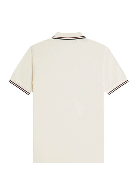 Polo Fred Perry Twin Tipped Ecru Bordeaux Verde Uomo FRED PERRY | Polo | M3600P-84A