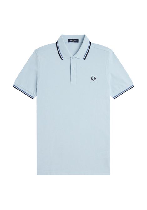 Polo Fred Perry Twin Tipped Celeste Blu Uomo FRED PERRY | Polo | M3600P-96A