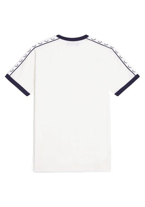 T-shirt Fred Perry Taped Ringer Bianco Uomo FRED PERRY | T-shirt | M4620-129