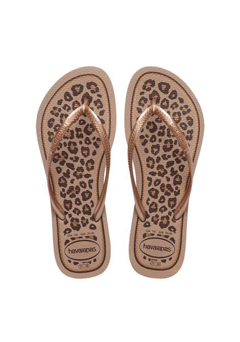 Infradito Havaianas Slim Animals Rosa Oro Donna HAVAIANAS | Infradito | 4103352-5282