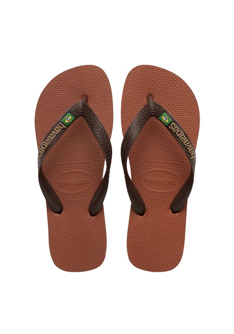 Infradito Havaianas Brasil Logo Ruggine Caffè Unisex HAVAIANAS | Infradito | 4110850-2815