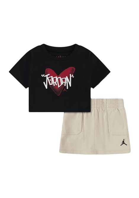 Jordan I Heart MJ Skirt Set Black Beige Infant JORDAN | Set | 35F784-XAE