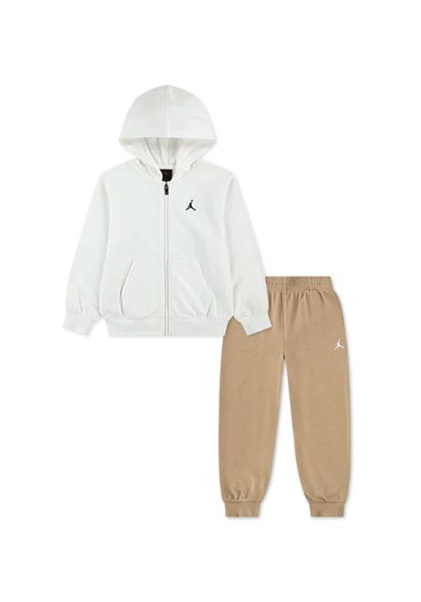 Tuta Jordan MJ Brooklyn Full-Zip con Cappuccio Bianco Beige Bambini JORDAN | Tute | 85F124-X0L