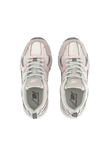 New Balance 530 Bungee Lace Shoes Grey Matter Pink Kids NEW BALANCE | Sneakers | P530-4AU