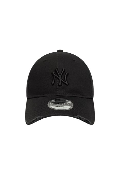 Cappello New Era 9FORTY New York Yankees MLB Washed Distressed Nero Unisex NEW ERA | Cappelli | 60771831-