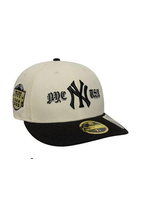 New Era 59FIFTY Fitted Low Profile New York Yankees MLB Cooperstown Cap Cream Black Unisex NEW ERA | Caps | 60771843-