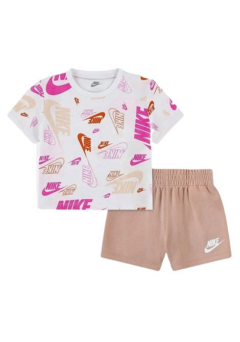Nike AOP French Terry Set White Pink Kids NIKE | Set | 36N043-N0K