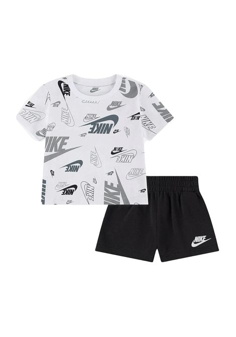 Nike AOP French Terry Set White Black Infant NIKE | Set | 66N043-G9Q
